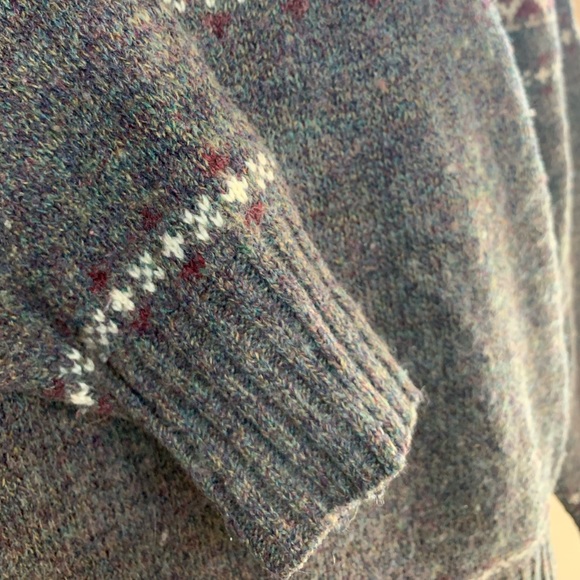 Sweater Gray Crewneck LG 70s era USA Made Wool/Acrylic blend Vintage Great Cond - Picture 5 of 7